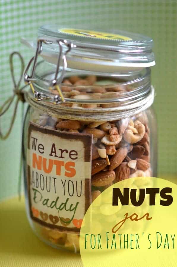 Jar with printable label for FAther's Day Gift