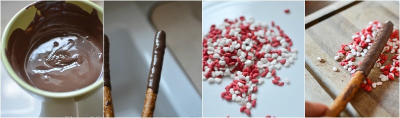 chocolate covered pretzel sticks. @placeofmytaste.com