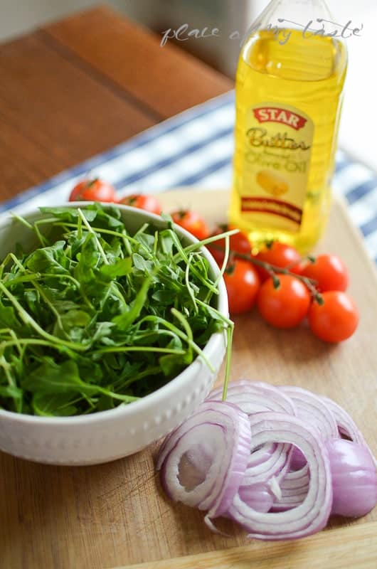 Chicken Breast with Arugula & Tomatoes , made with butter olive oil @placeofmytaste.com-1-4