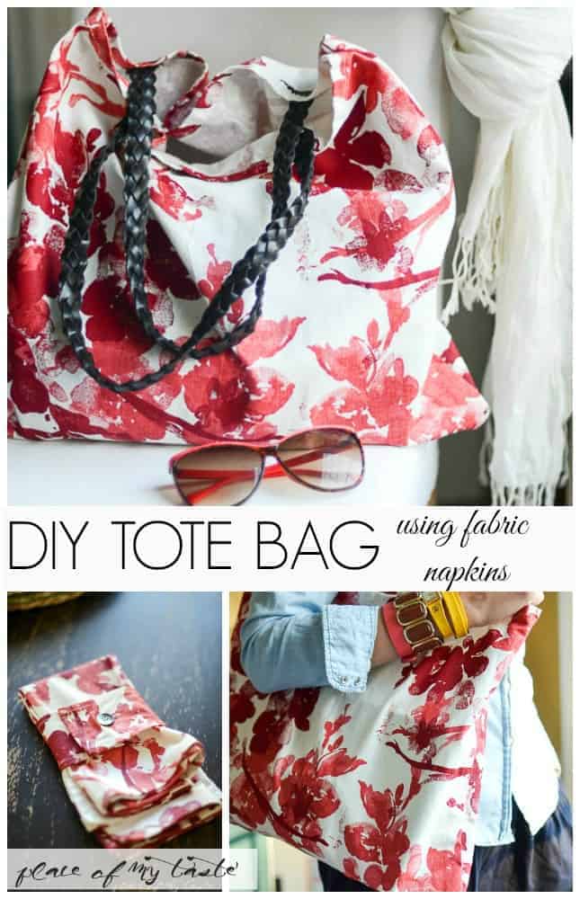 DIY TOTE BAG using fabric napkins