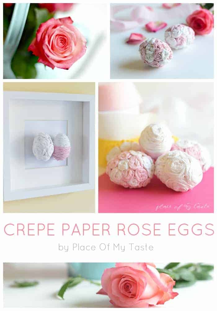 Crepe paper rose eggs by Place of My Taste for UCreate