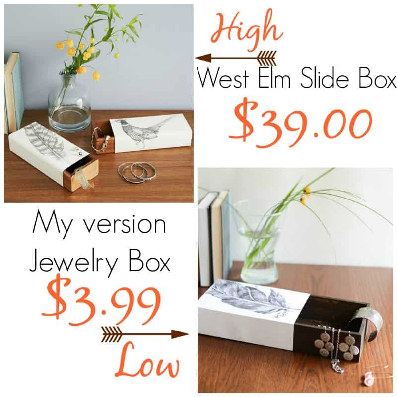 Jewelry Slide Box ( West Elm Knock Off) by Place Of My Taste