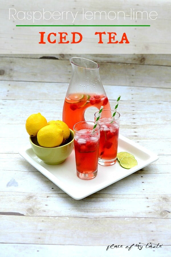 Raspberry Lemon Lime Iced Tea