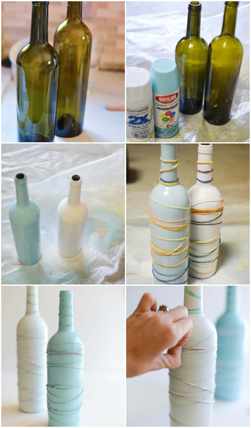 Wine bottles to pretty vases