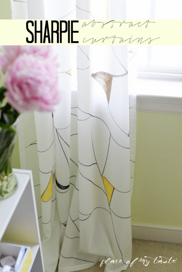 Sharpie Abstract Curtain- www.placeofmytaste.com-#PaintYourWay #pmedia #ad
