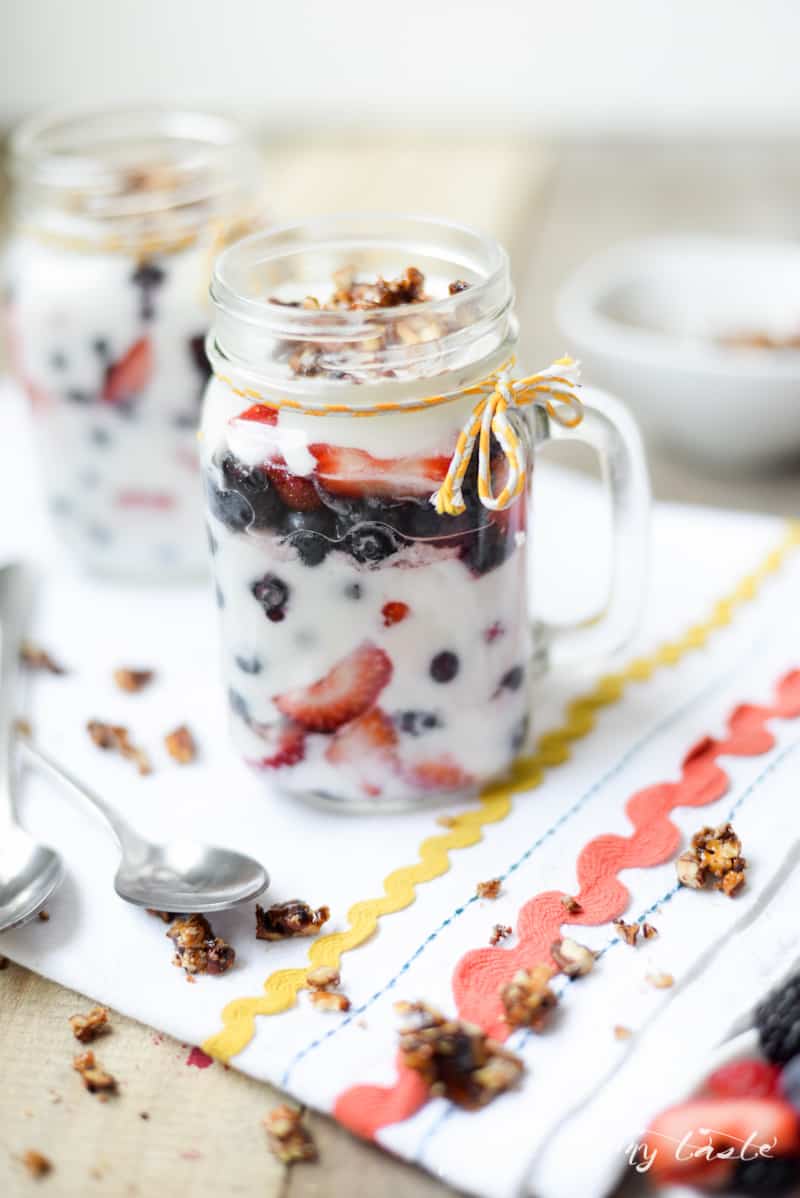 VERY BERRY VANILLA PARFAIT WITH TOASTED PECANS