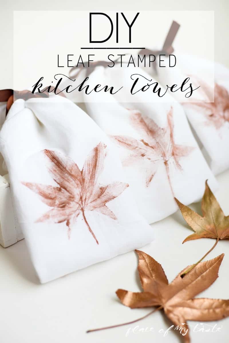 small + friendly: DIY Stamped Dish Towels