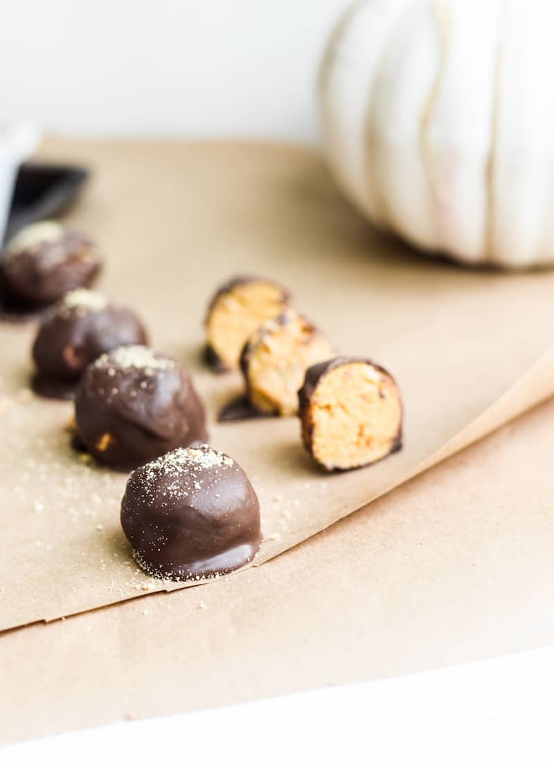 Chocolate Pumpkin Truffles -Placeofmytaste.com