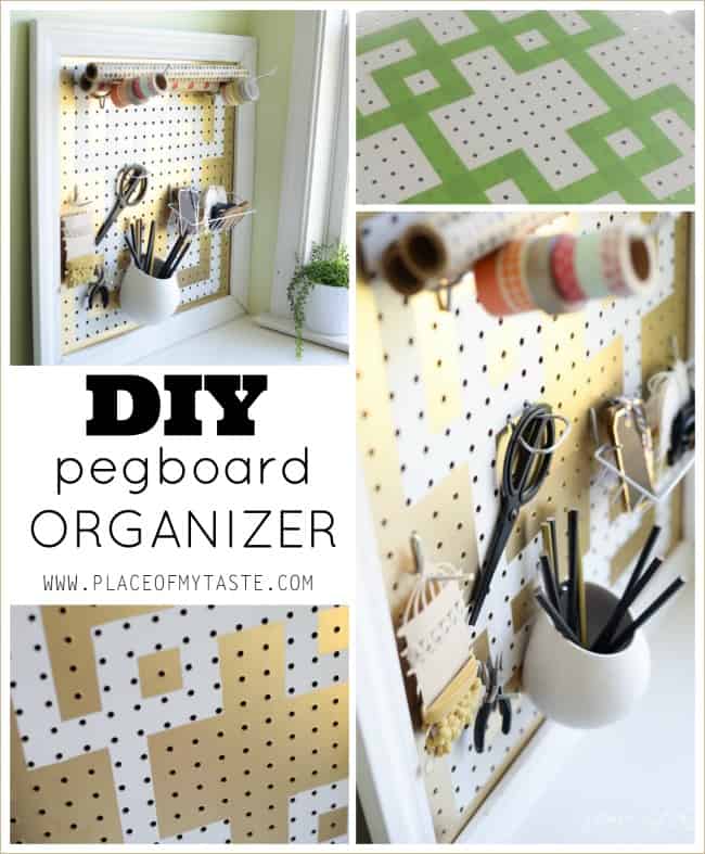 DIY pegboard organizer -Placeofmytaste.com