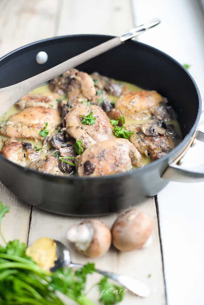 MUSHROOM CHICKEN SKILLET - Placeofmytaste.com for The36th Avenue 