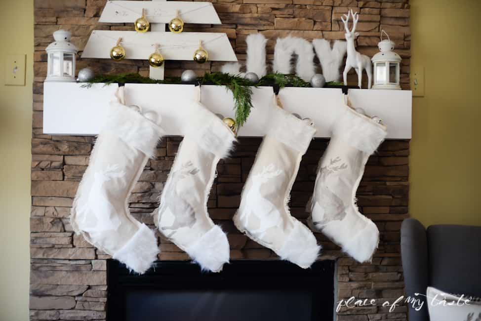 DIY NO SEW stenciled stockings -Placeofmytaste.com-8