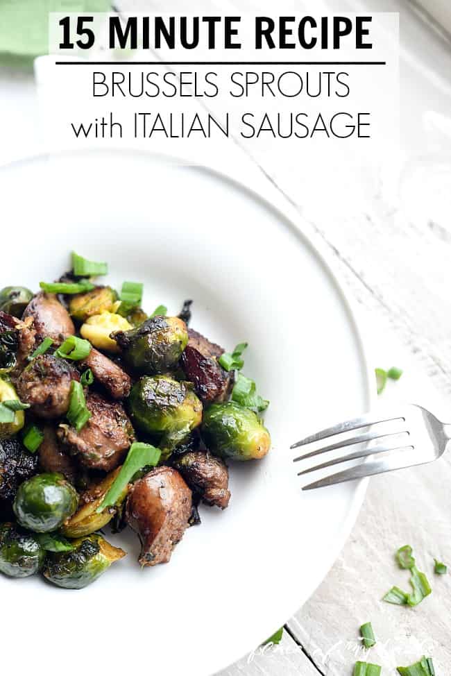 Brussels Sprouts with Italian Sausage- Placeofmytaste.com