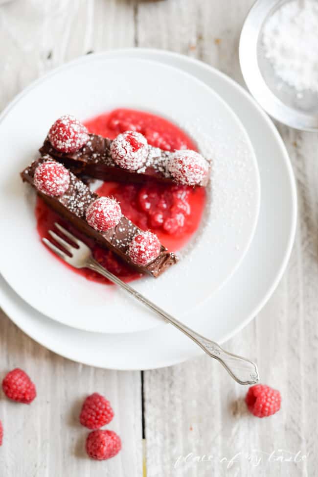 Chocolate Almond Pate with Raspberries-6