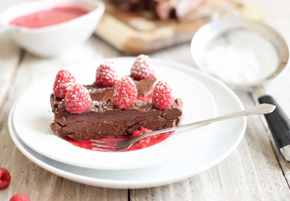 Chocolate Almond Pate with Raspberries-9