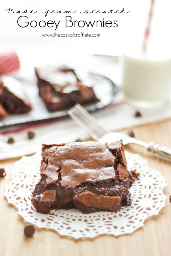 Made From Scratch Gooey Brownies by www.thecasualcraftlete.com