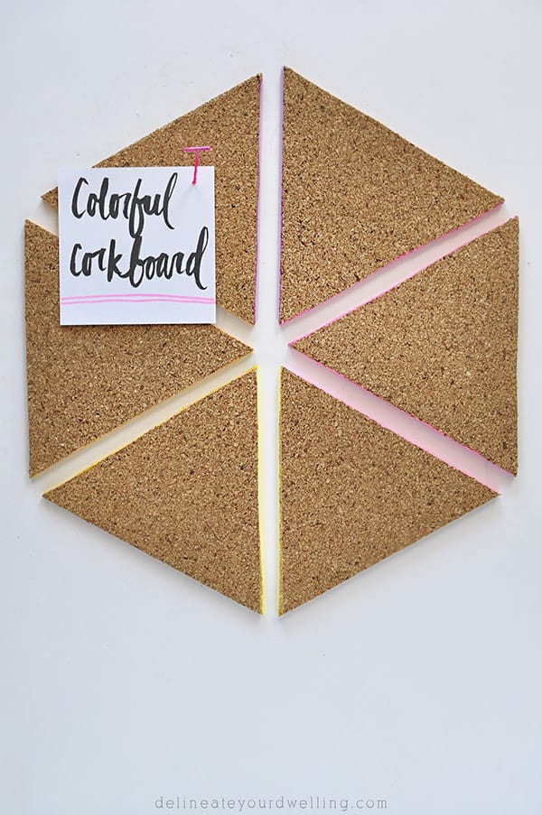 Easy Colorful Corkboard, Delineateyourdwelling.com