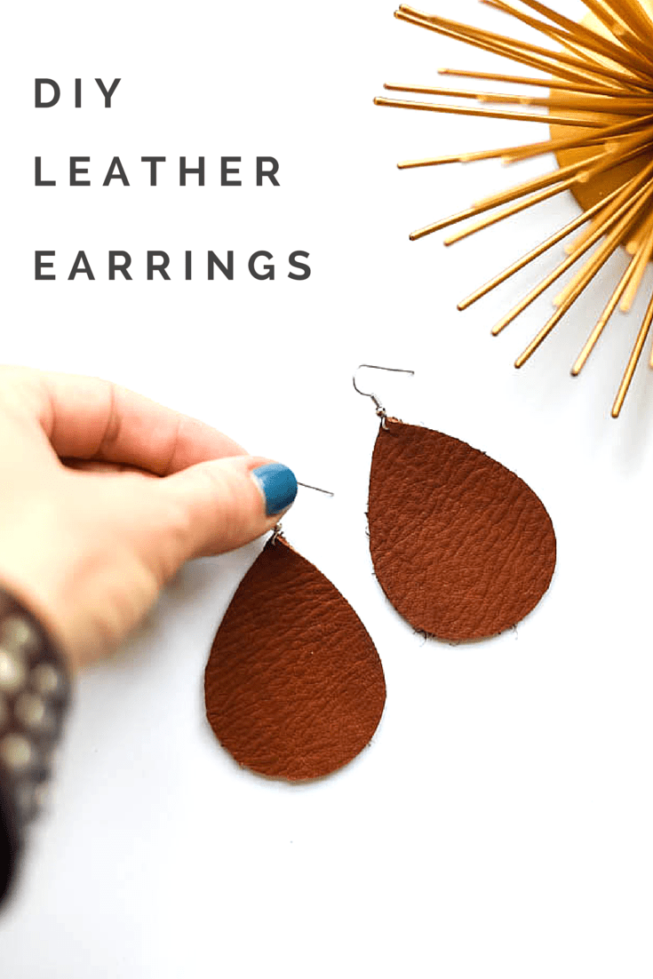 diy leather earrings