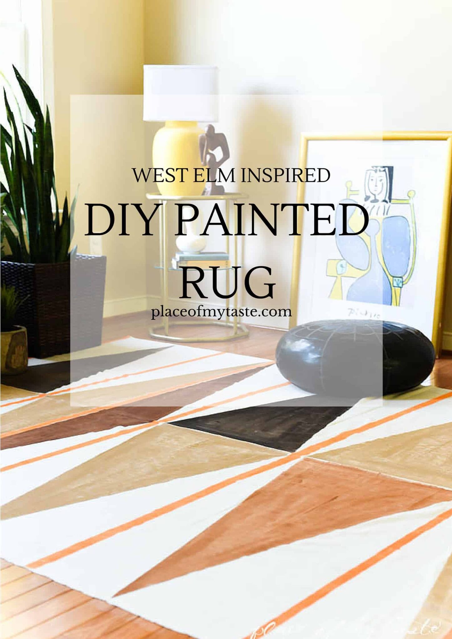 WEST ELM INSPIRED DIY PAINTED RUG