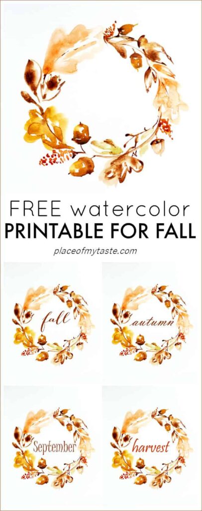 GRAB THIS PRETTY FREE AUTUMN PRINTABLE! So lovely♥