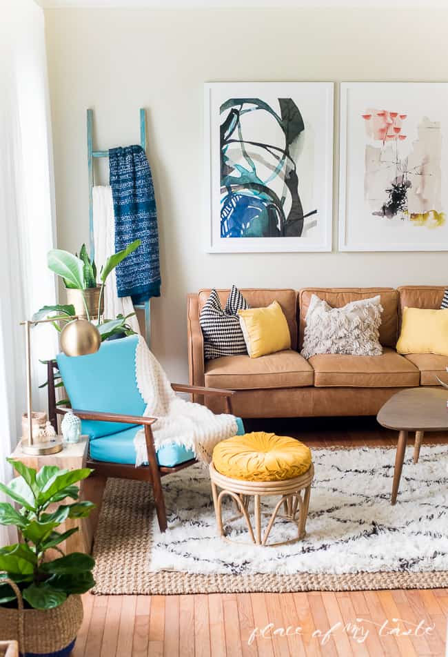 FUN AND BRIGHT BOHO  LIVING  ROOM  DECOR 