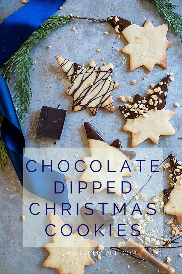 CHOCOLATE DIPPED CHRISTMAS COOKIES