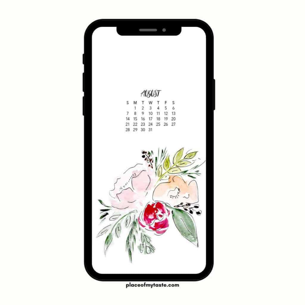 Phone screensaver floral watercolor