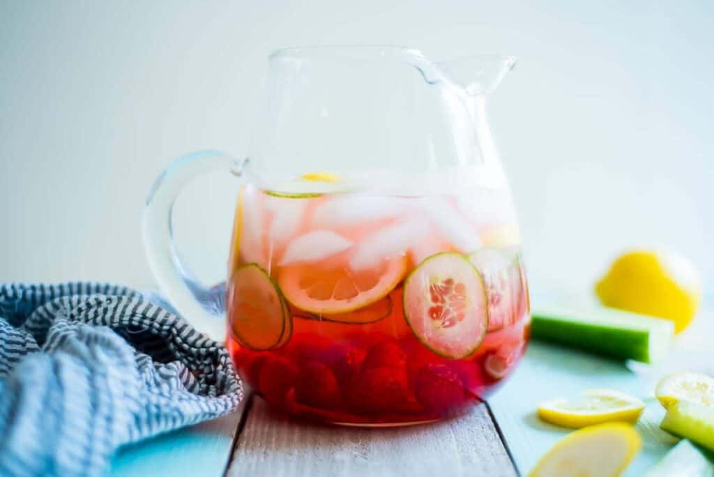 Rose Spritzer in a pitcher